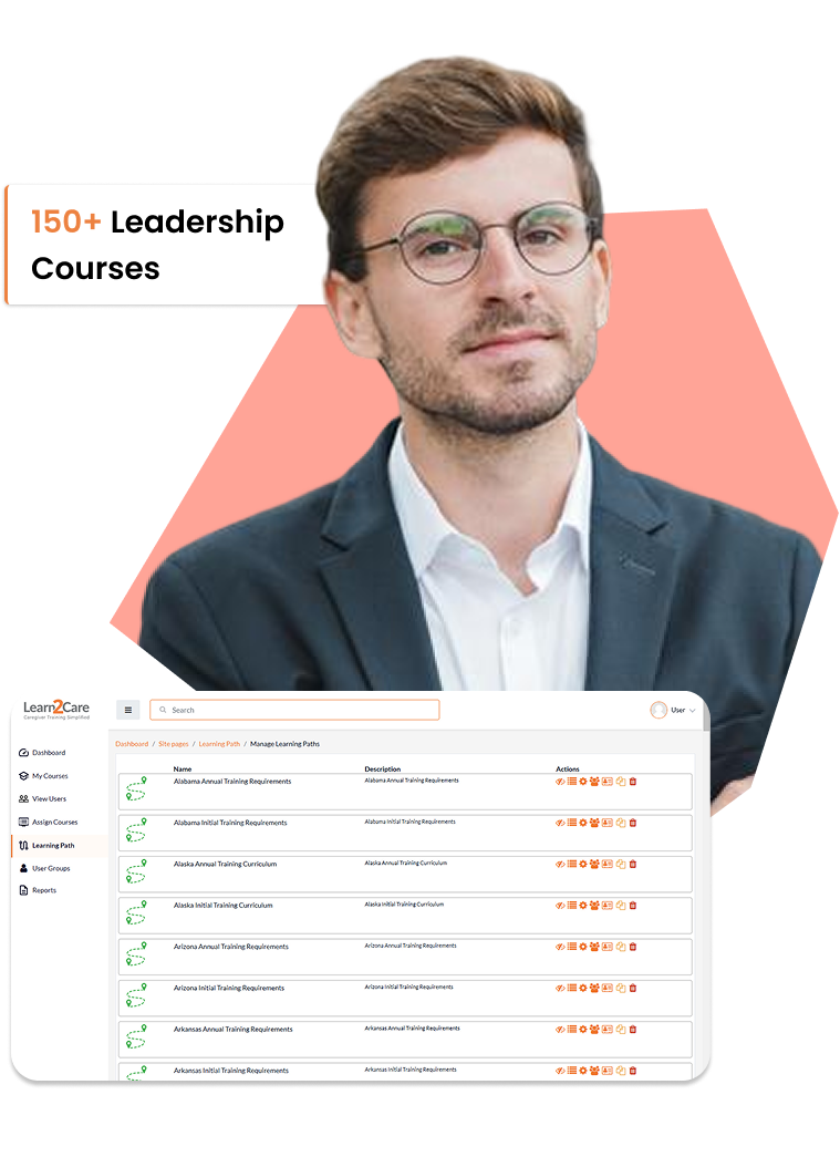Learn2Care leadership growth training with career development paths