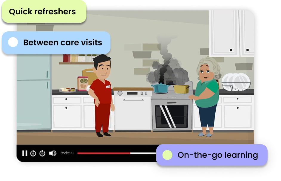 Learn2Care bite sized caregiver training videos