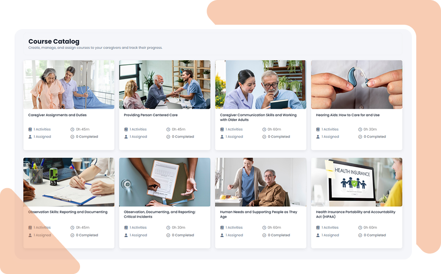 Illinois IDoA home care agencies training courses catalog