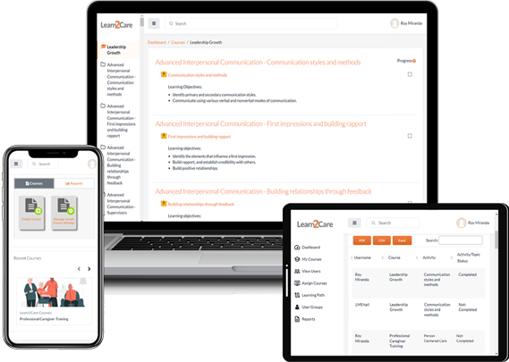 Online Caregiver Training Platform