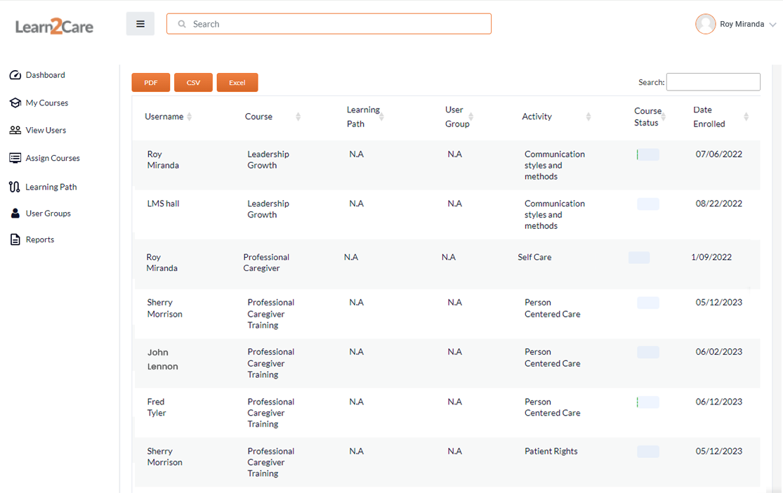 Learn2Care Caregiver Training Certification