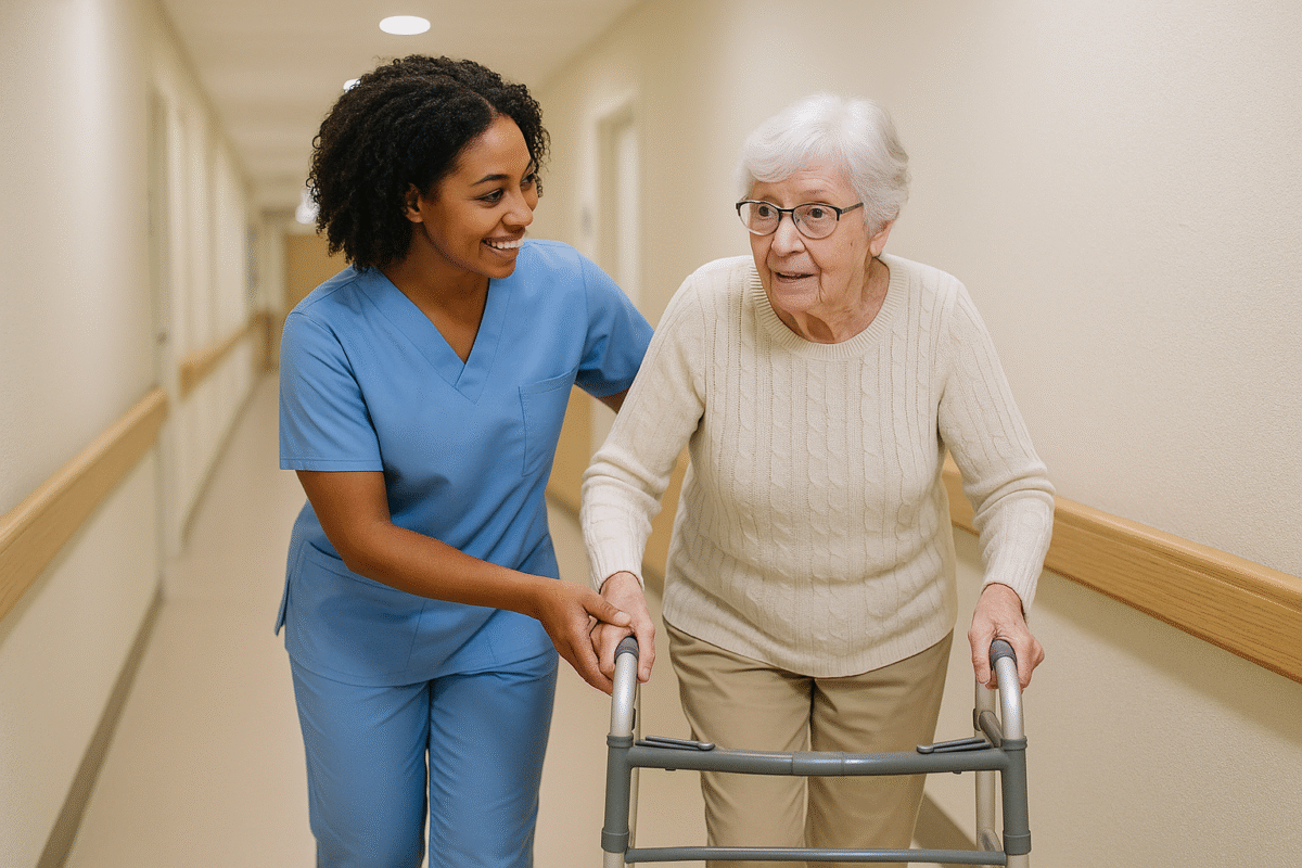Course on assisting elderly clients with safe ambulation in home care