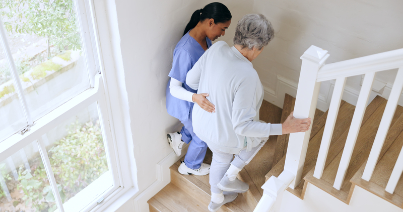 Caregiver training on attic and basement safety in home management