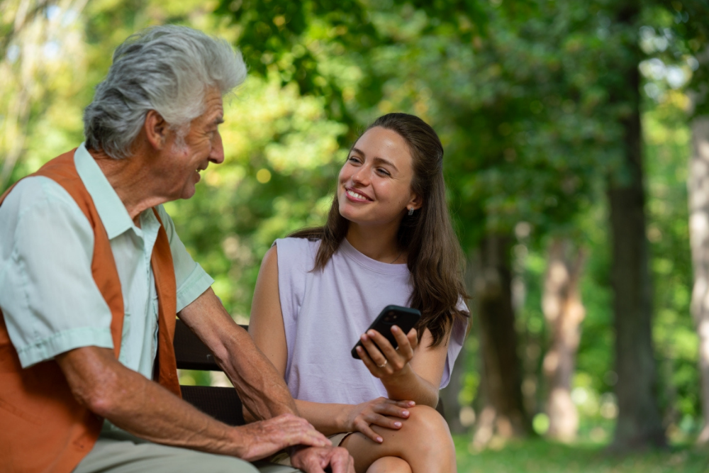 Professional caregiver course on being present and offering emotional support to patients