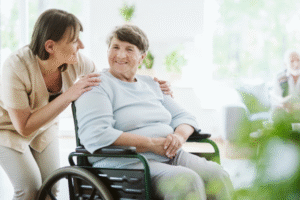 Professional caregiver course on preventing back injuries and using safe lifting