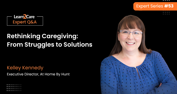 Kelley sharing insights on rethinking caregiving and navigating caregiver challenges