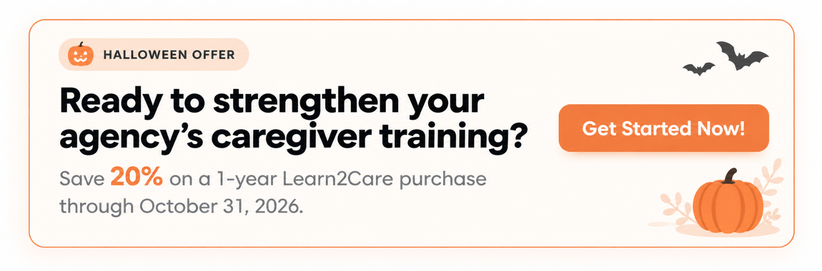 Learn2Care Halloween offer